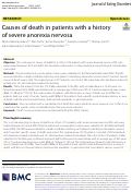 Cover page: Causes of death in patients with a history of severe anorexia nervosa